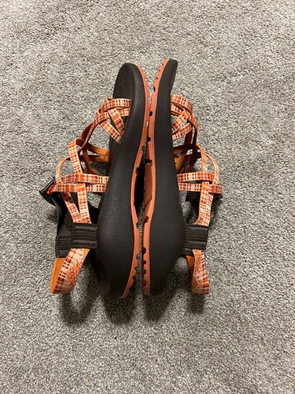 Chaco Women's Strappy Sandals in Orange and Black - Picture 3 of 5